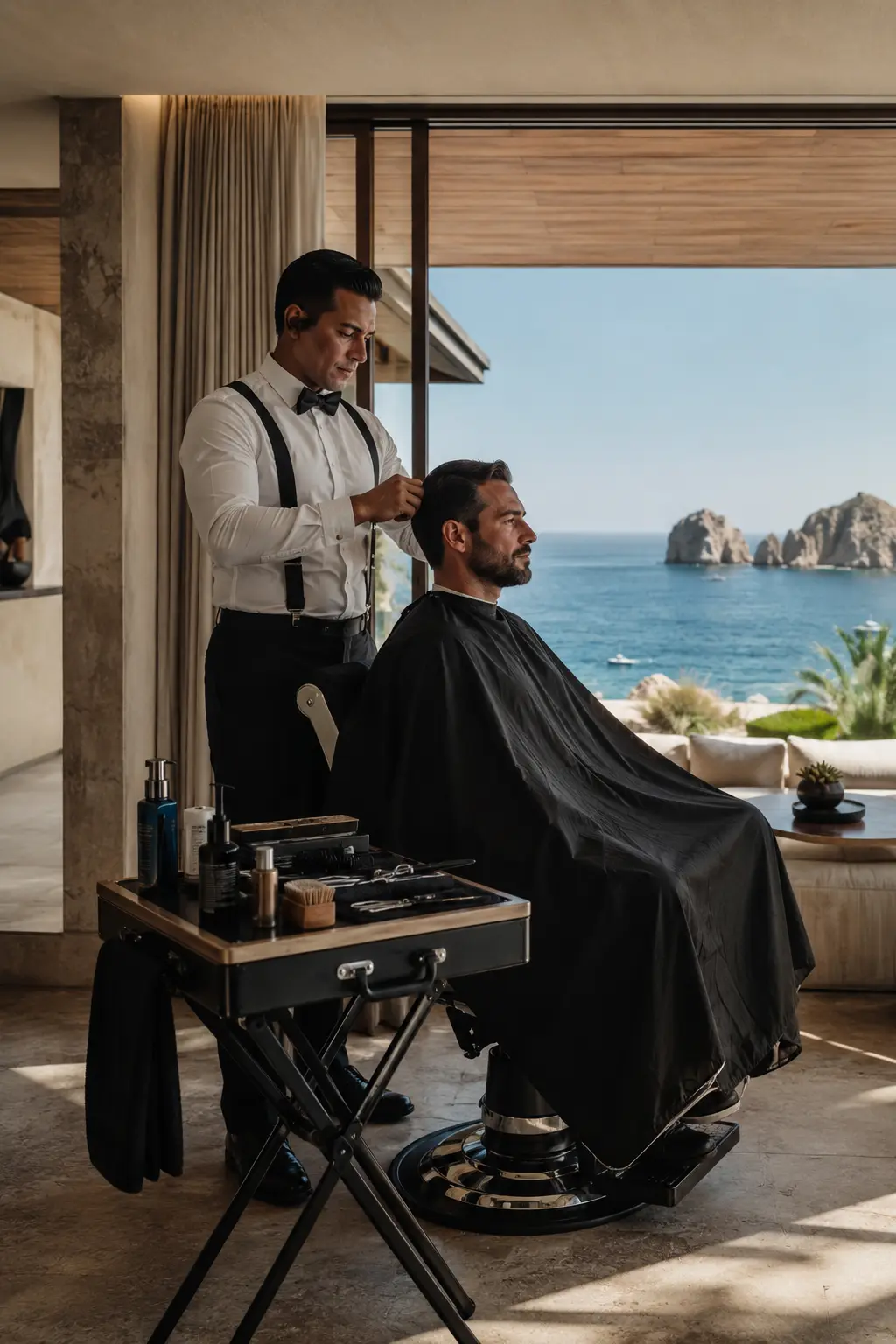 Servicio privado de barbería para villas y hoteles